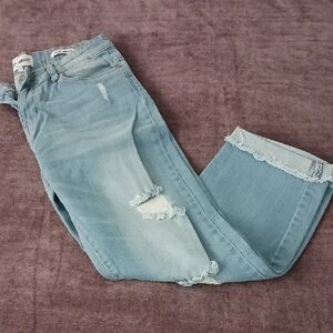 William Rast Light Wash Distressed Boyfriend Jeans